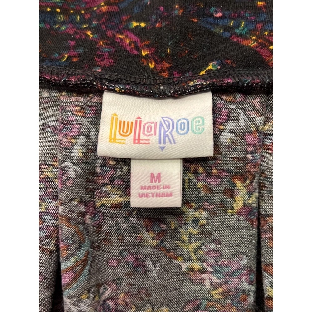 LuLaRoe Madison Skirt Womens Medium Black Paisley New NWT Pleated Pockets - Picture 5 of 5